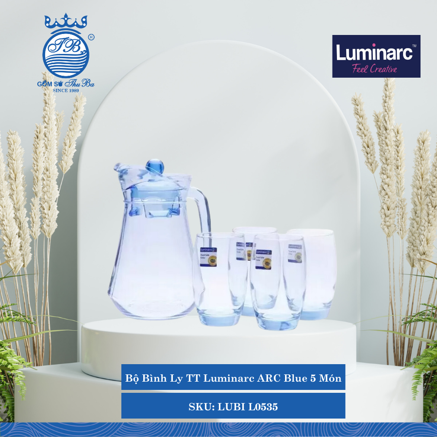 Bộ Bình Ly TT Luminarc ARC Blue 5 Món 6 Bộ/Thùng LUBI L0535