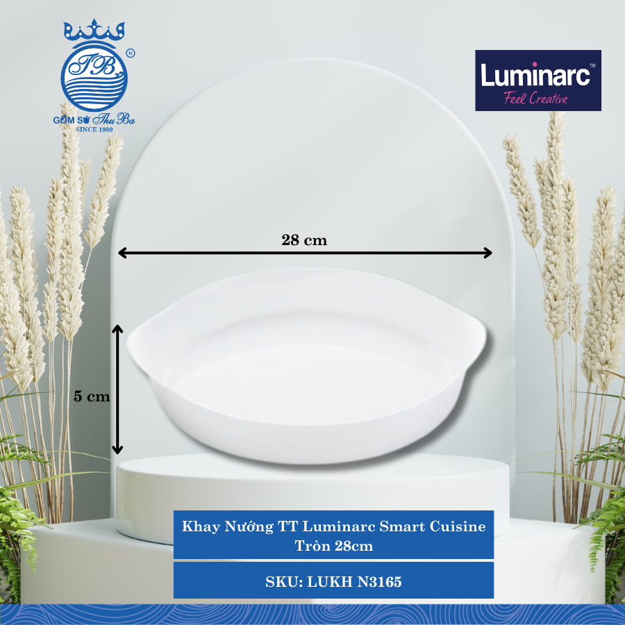Khay Nướng Smart Cuisine Tròn (Nhiều Size) Luminarc Thủy Tinh