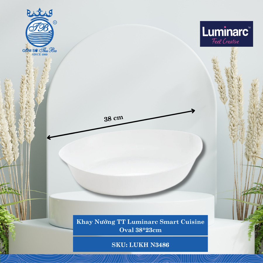 Khay Nướng Smart Cuisine Oval (Nhiều Size) Luminarc Thủy Tinh