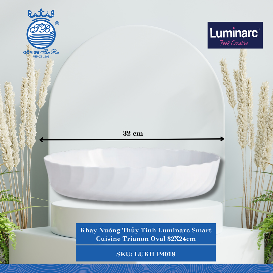 Khay Nướng Smart Cuisine Trianon Oval (Nhiều Size) Luminarc Thủy Tinh