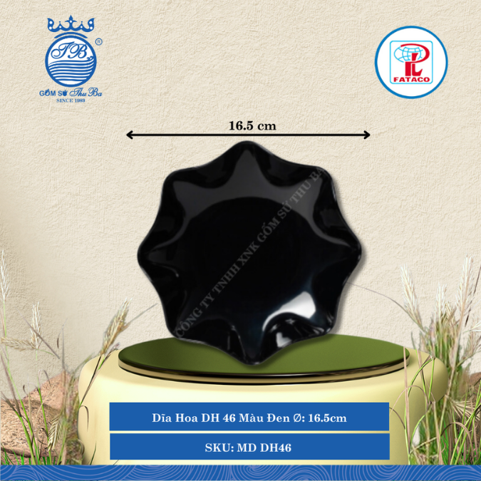 Dĩa DH 46, DH 47 Bộ Màu Đen (Nhiều Size) Fataco Nhựa