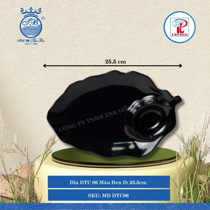 Dĩa DTC 06, DTC 07, DTC 08 Bộ Màu Đen (Nhiều Size) Fataco Nhựa