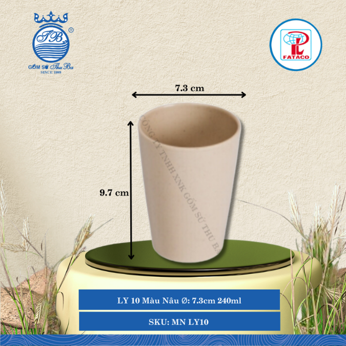 Ly LY 10, LY 25 Bộ Màu Nâu (Nhiều Size) Fataco Nhựa