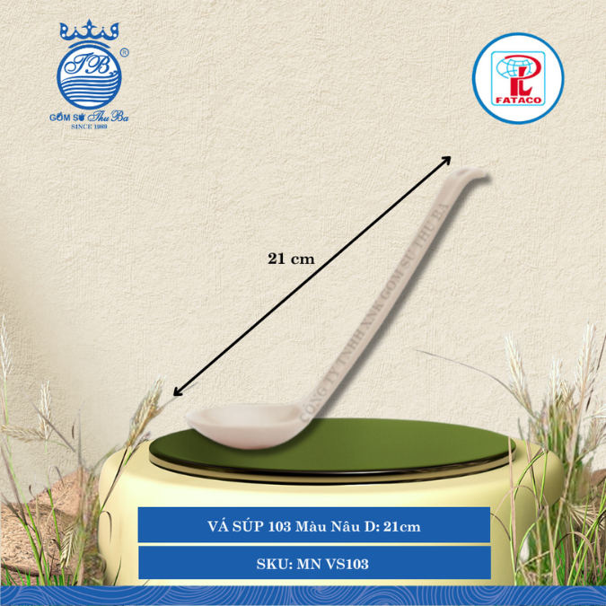 VÁ SÚP 103 Màu Nâu Dài: 21cm Rộng: 6.3cm Fataco Nhựa MN VS103