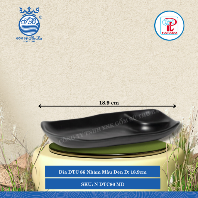 Dĩa DTC 86N, DTC 87N, DTC 88N Nhám Màu Đen (Nhiều Size) Fataco Nhựa