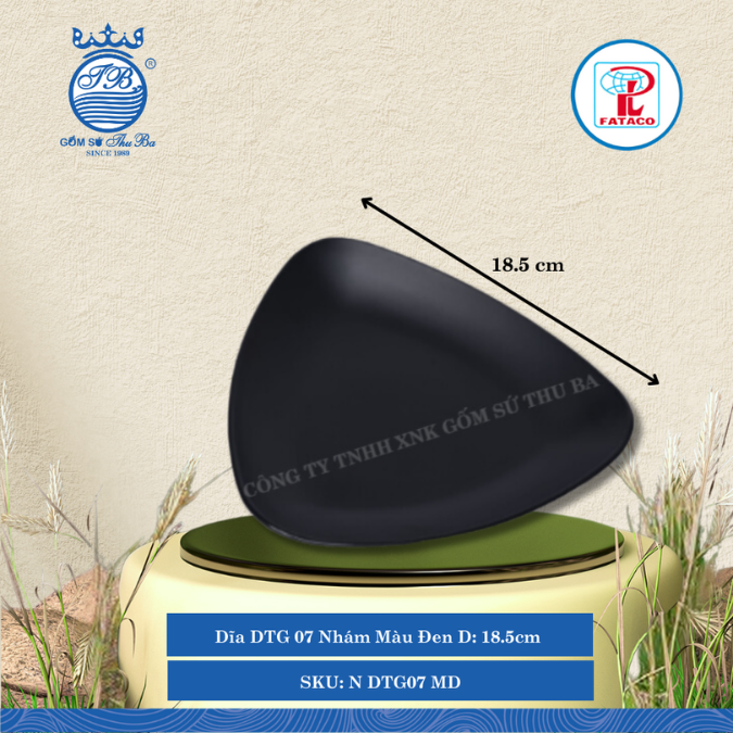 Dĩa DTG 07N, DTG 08N, DTG 09N Nhám Màu Đen (Nhiều Size) Fataco Nhựa