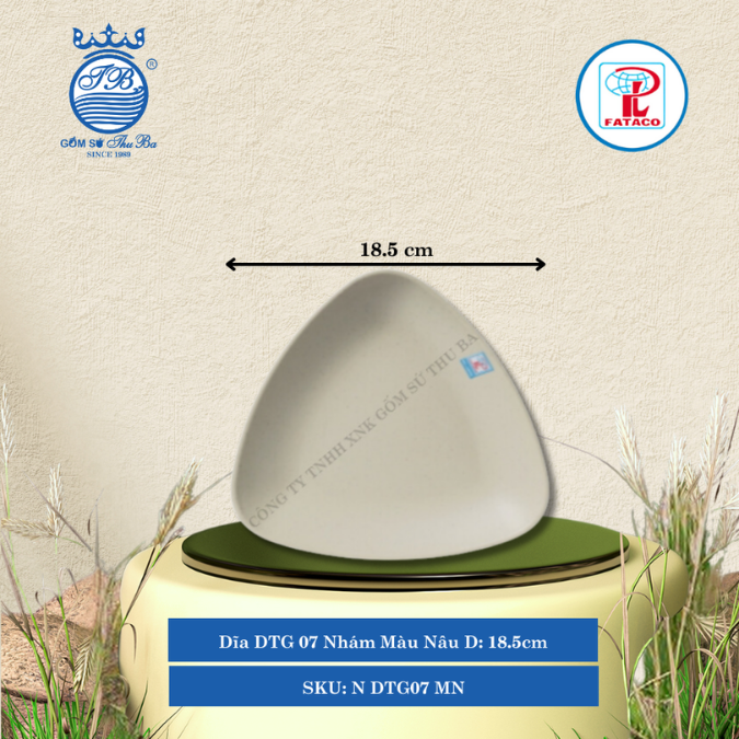 Dĩa DTG 07N, DTG 08N, DTG 09N Màu Nâu (Nhiều Size) Fataco Nhựa