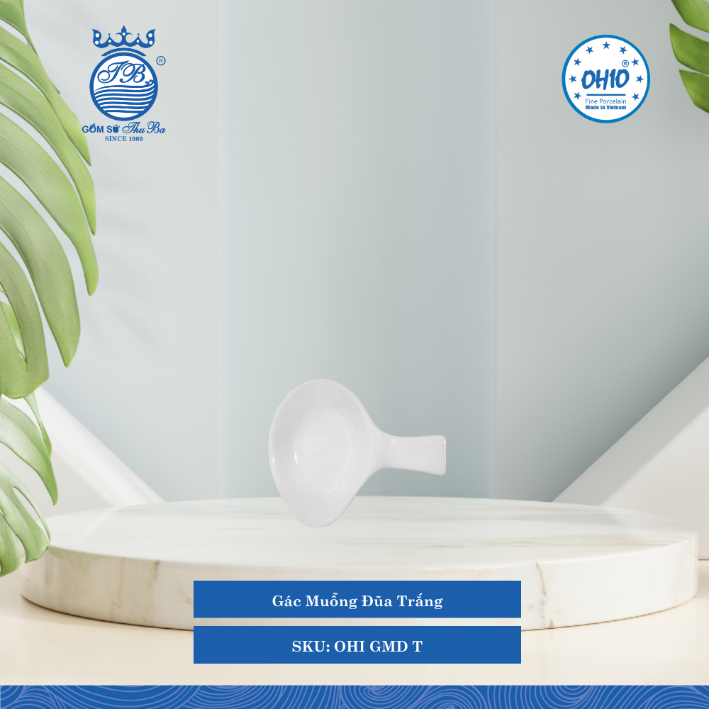 Gác Muỗng Đũa A1 Trắng 200 Cái/Thùng Ohio Sứ OHI GMD T