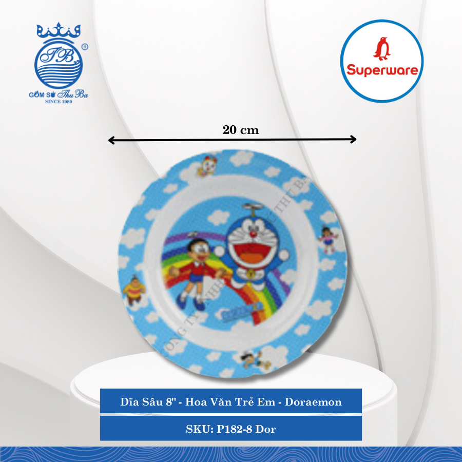 Dĩa Sâu Doraemon Rainbow (Nhiều Size) Superware Nhựa