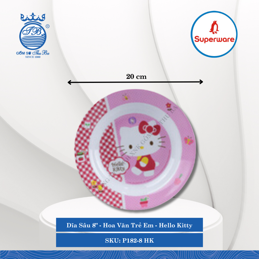 Dĩa Sâu Hello Kitty (Nhiều Size) Superware Nhựa
