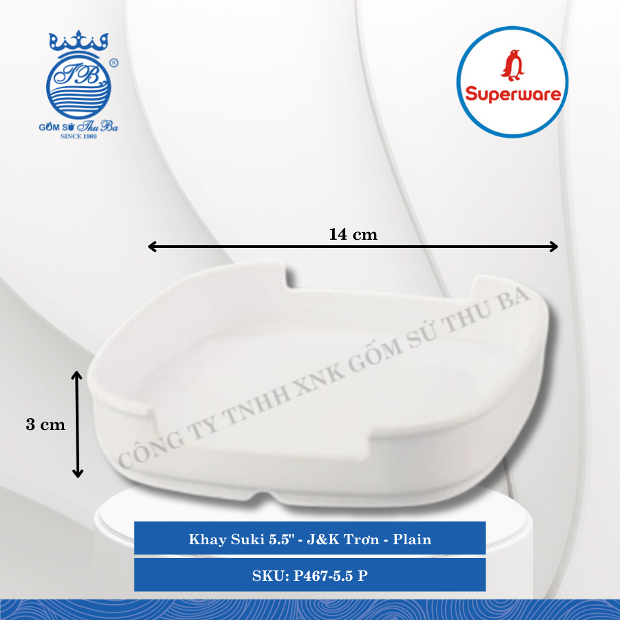 Khay Suki J&K Trơn Plain (Nhiều Size) Superware Nhựa