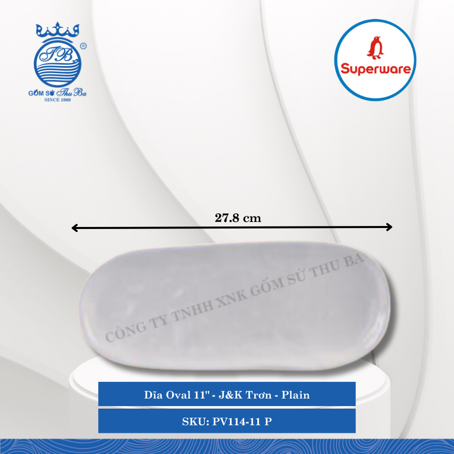 Dĩa Oval 11