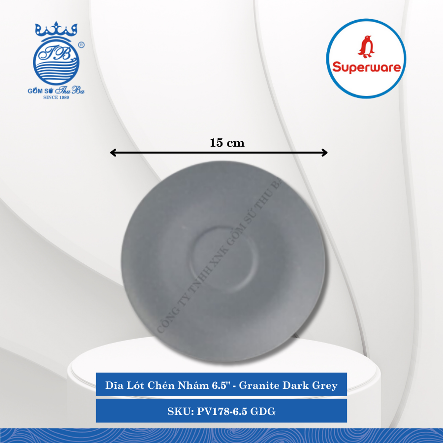 Dĩa Lót Chén Nhám 6.5