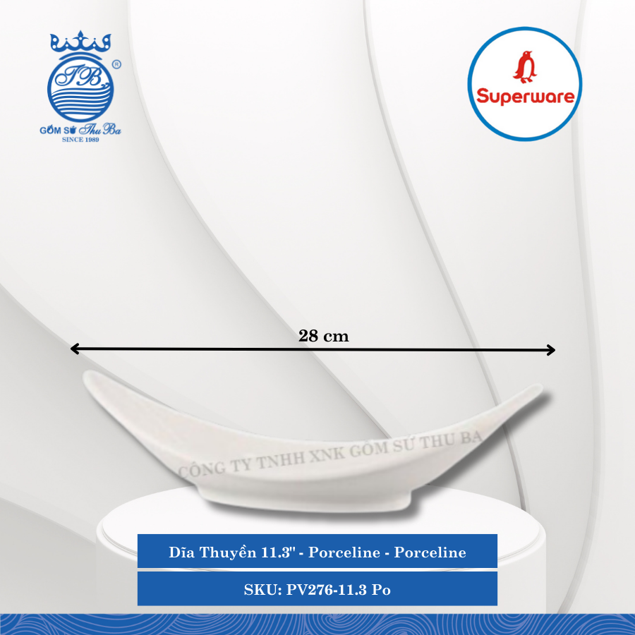 Dĩa Thuyền Porceline Porceline (Nhiều Size) Superware Nhựa