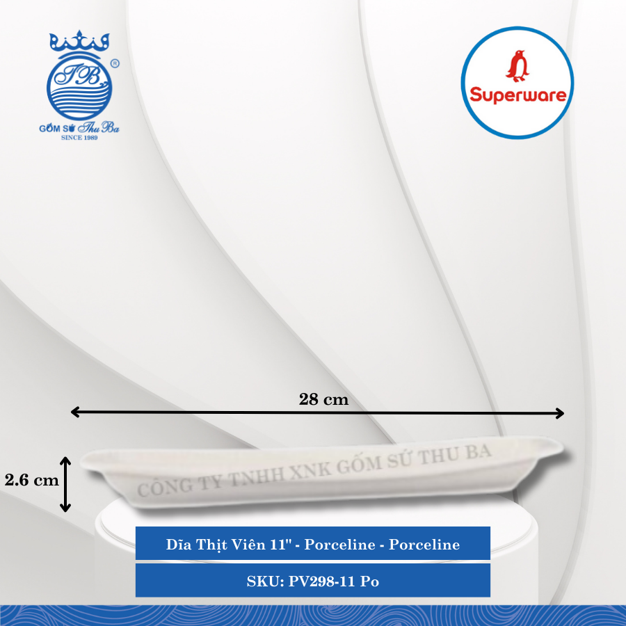 Dĩa Thịt Viên Porceline Porceline (Nhiều Size) Superware Nhựa