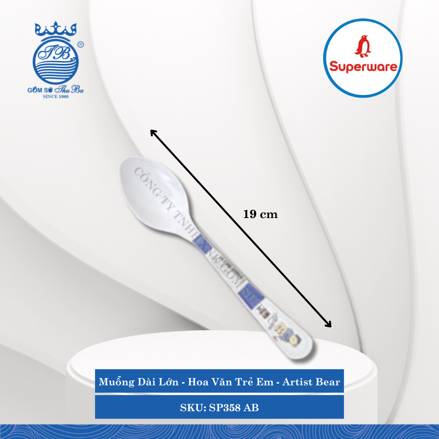 Muỗng Dài Artist Bear (Nhiều Loại) Superware Nhựa