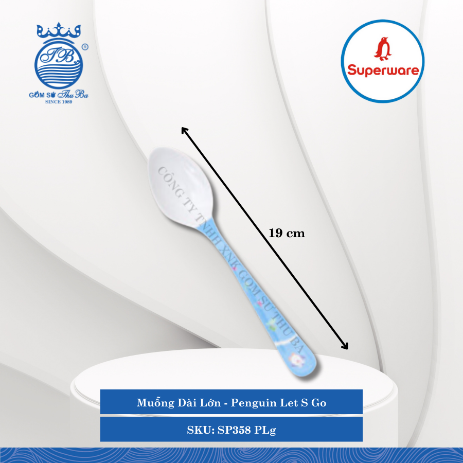 Muỗng Dài Penguin Let S Go (Nhiều Loại) Superware Nhựa