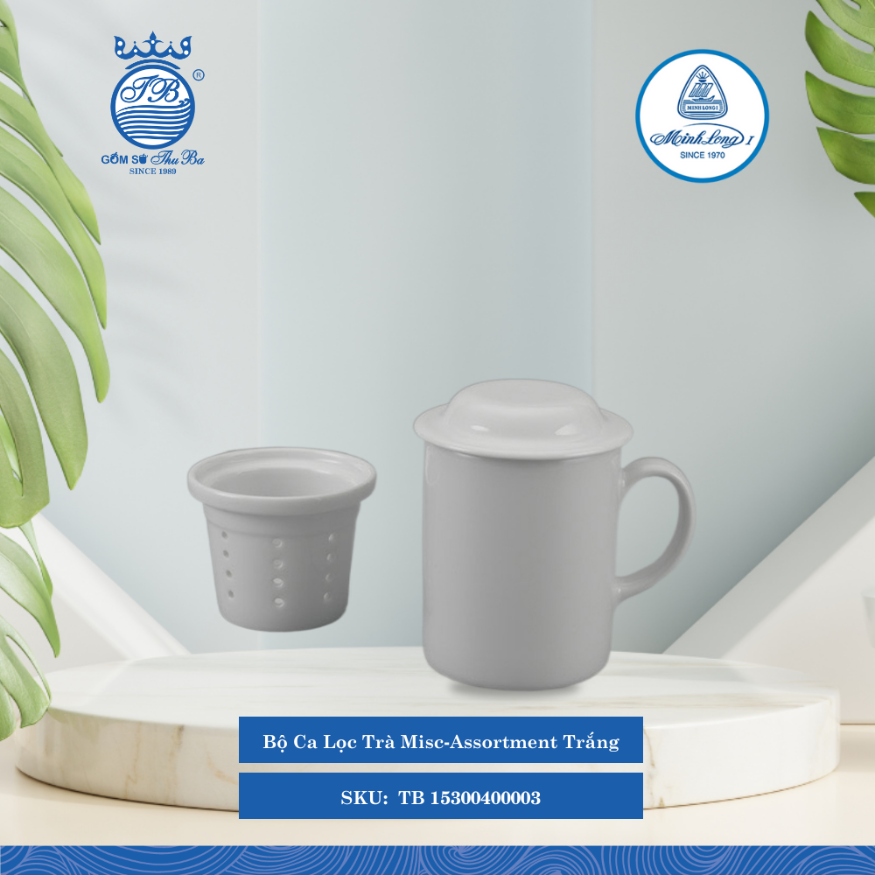 Bộ Ca Lọc Trà Misc Assortment Trắng ML I Sứ TB 15300400003
