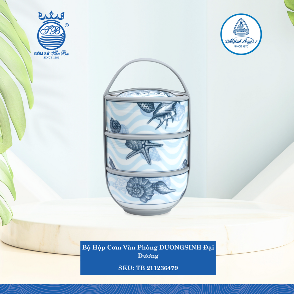 Bộ Hộp Cơm Dưỡng Sinh Đại Dương Ø: 12.5cm ML I Sứ TB 211236479