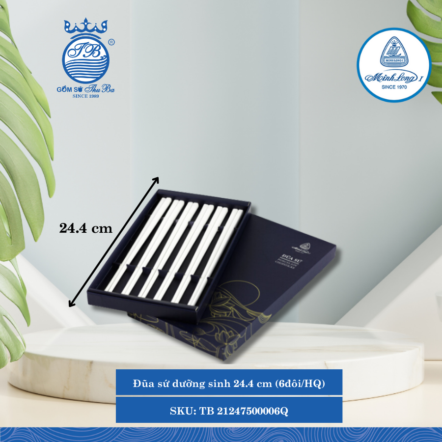 Đũa Dưỡng Sinh Trắng Dài:24.4cm ML I Sứ TB 21247500006Q