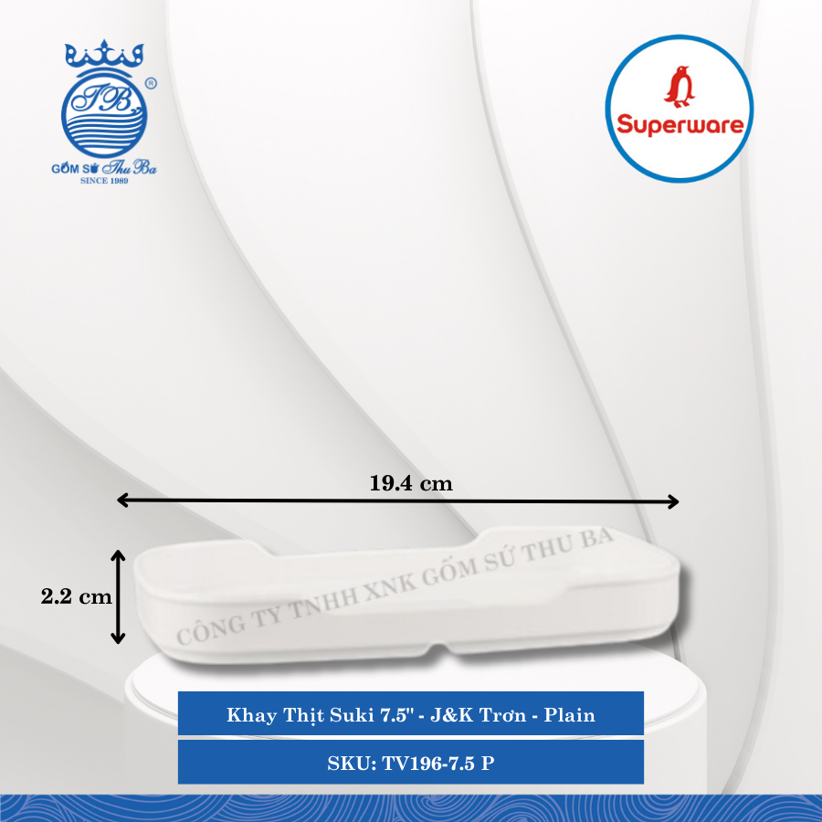 Khay Thịt Suki J&K Trơn Plain (Nhiều Size) Superware Nhựa