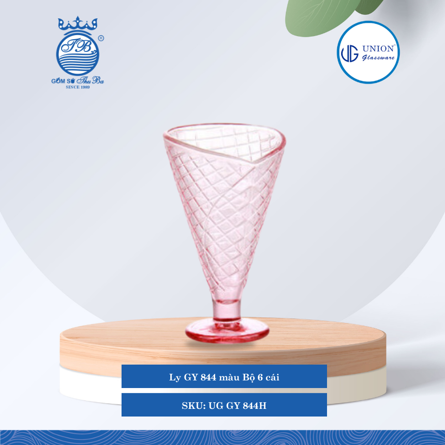 Ly Gy 844 Màu (Hồng + Tím + Vàng) Thủy Tinh UG