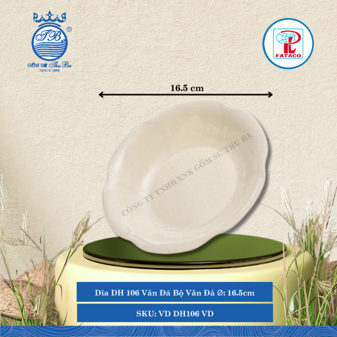 Dĩa DH 106, DH 107, DH 108, DH 109 Bộ Vân Đá (Nhiều Size) Fataco Nhựa