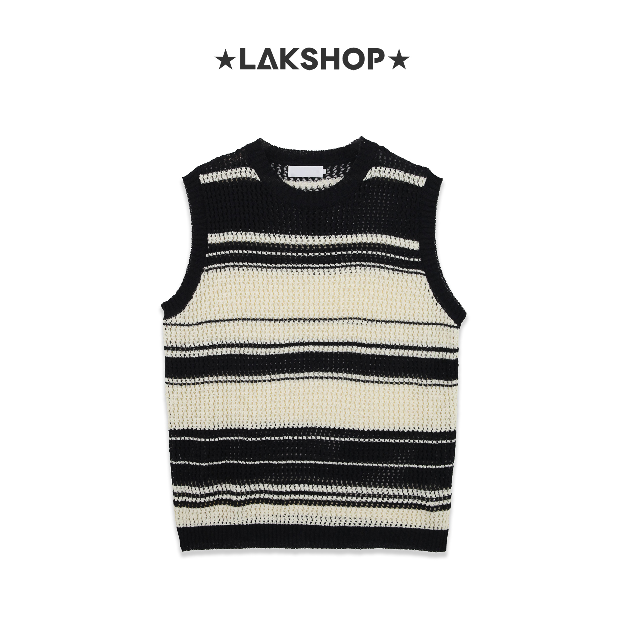 Áo Black & White Knit Stripe Tanktop cs5