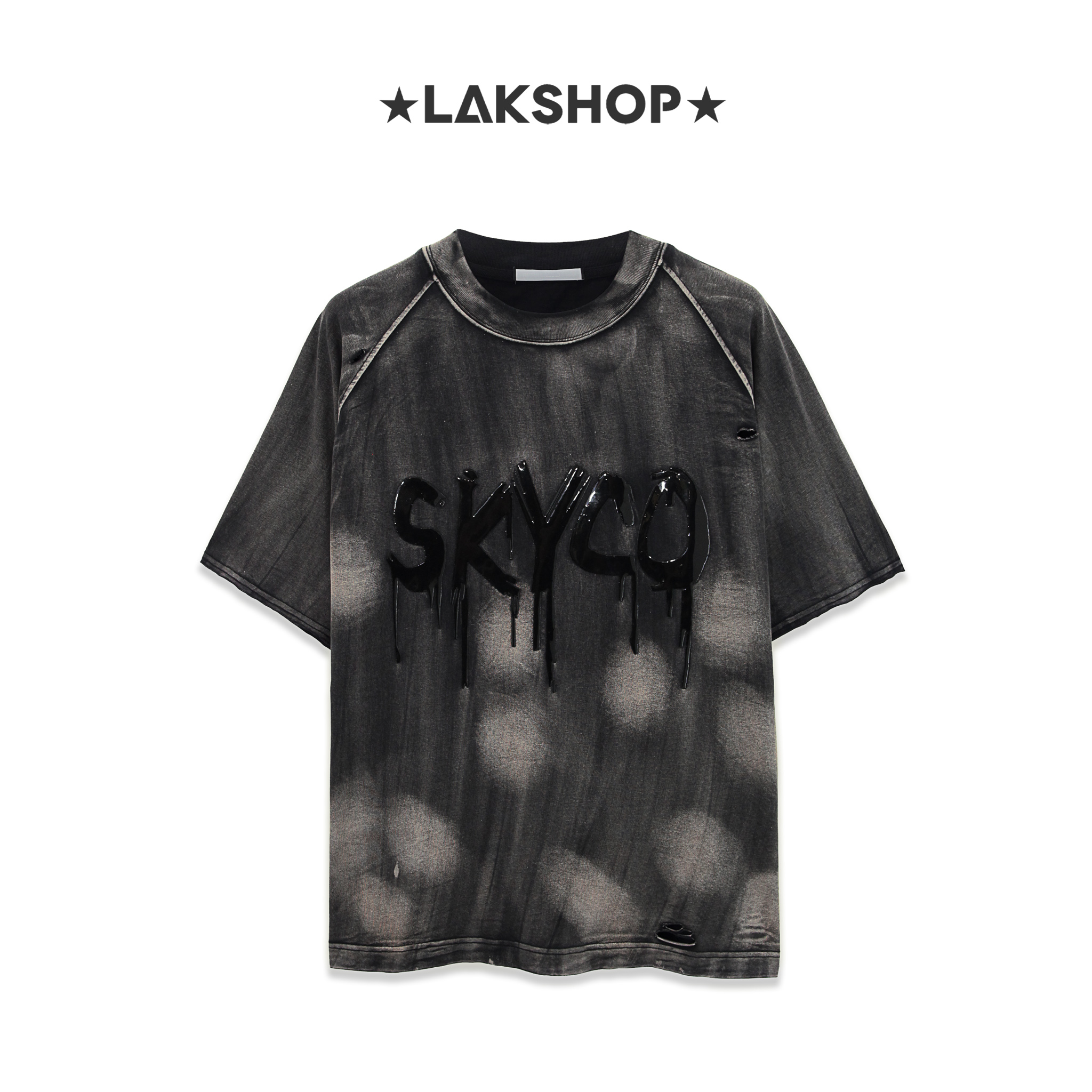 Áo Sky Flowing Gloss Paint Logo Wash T-shirt   cs3