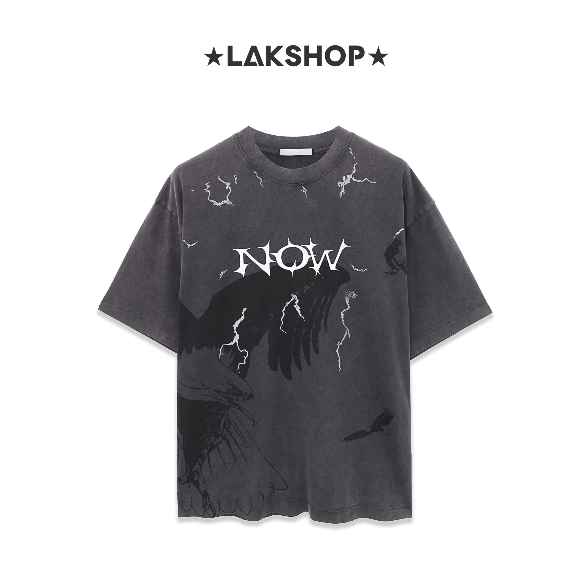 Áo Oversized Now Print Washed T-shirt   cs5