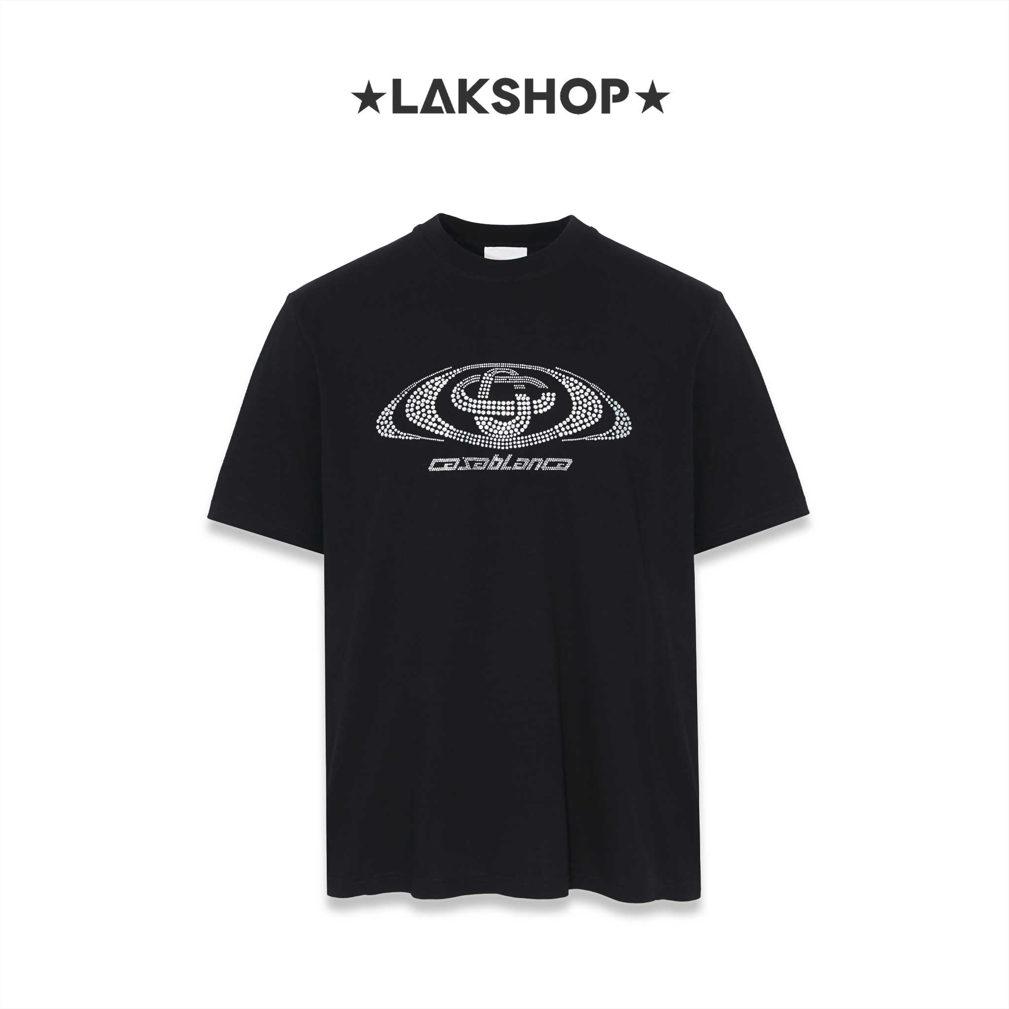 Áo Casa Black Logo Crystal Bling Crewneck T-Shirt