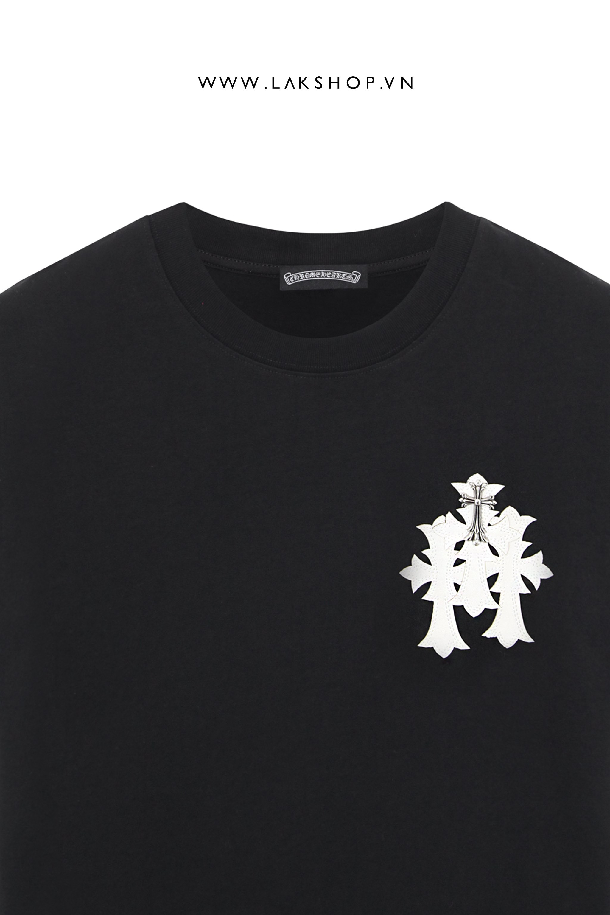 Chr0me Heart Black with Cross Big Logo T-shirt