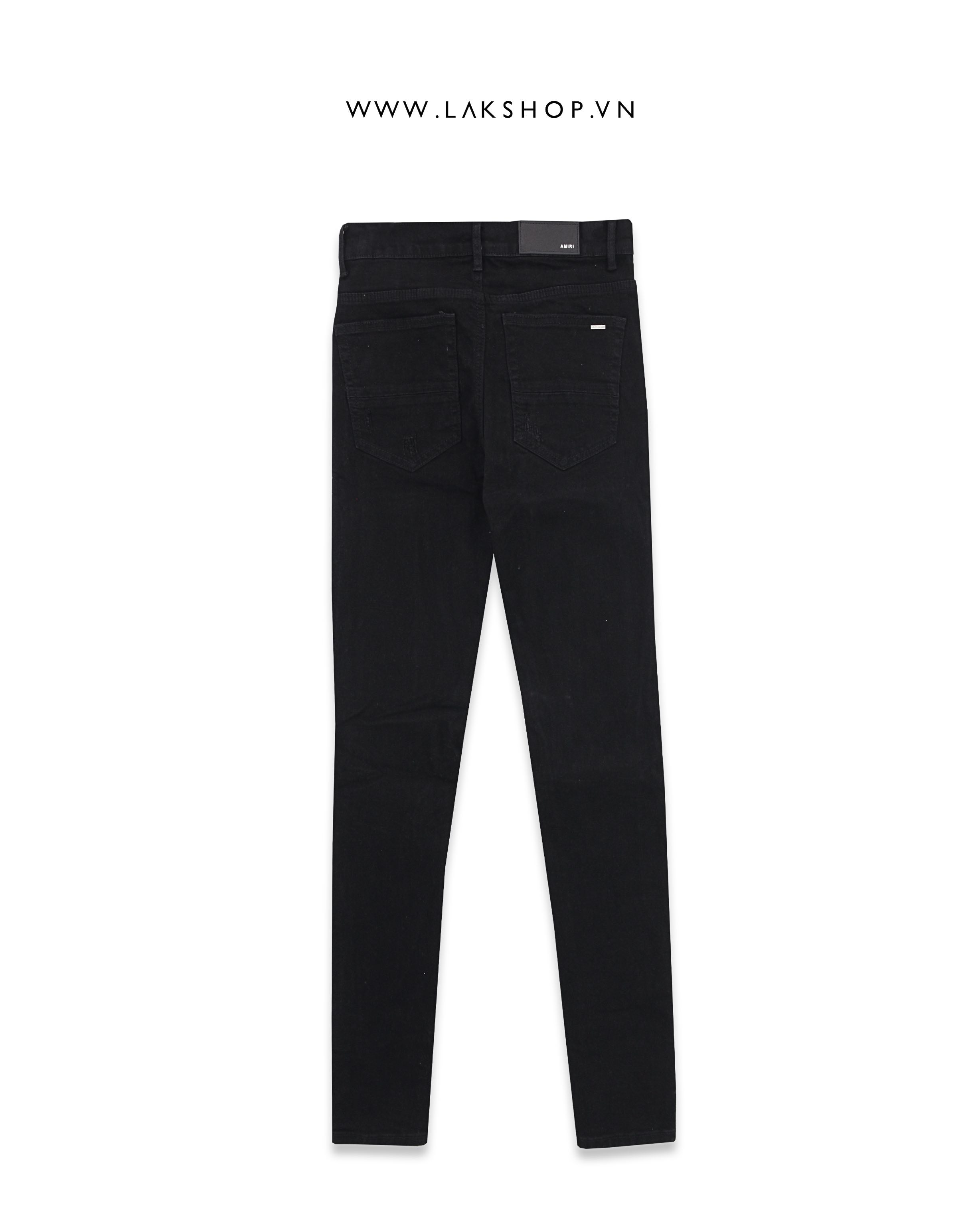Amjrj Black Cystal Stripe Skinny Jeans