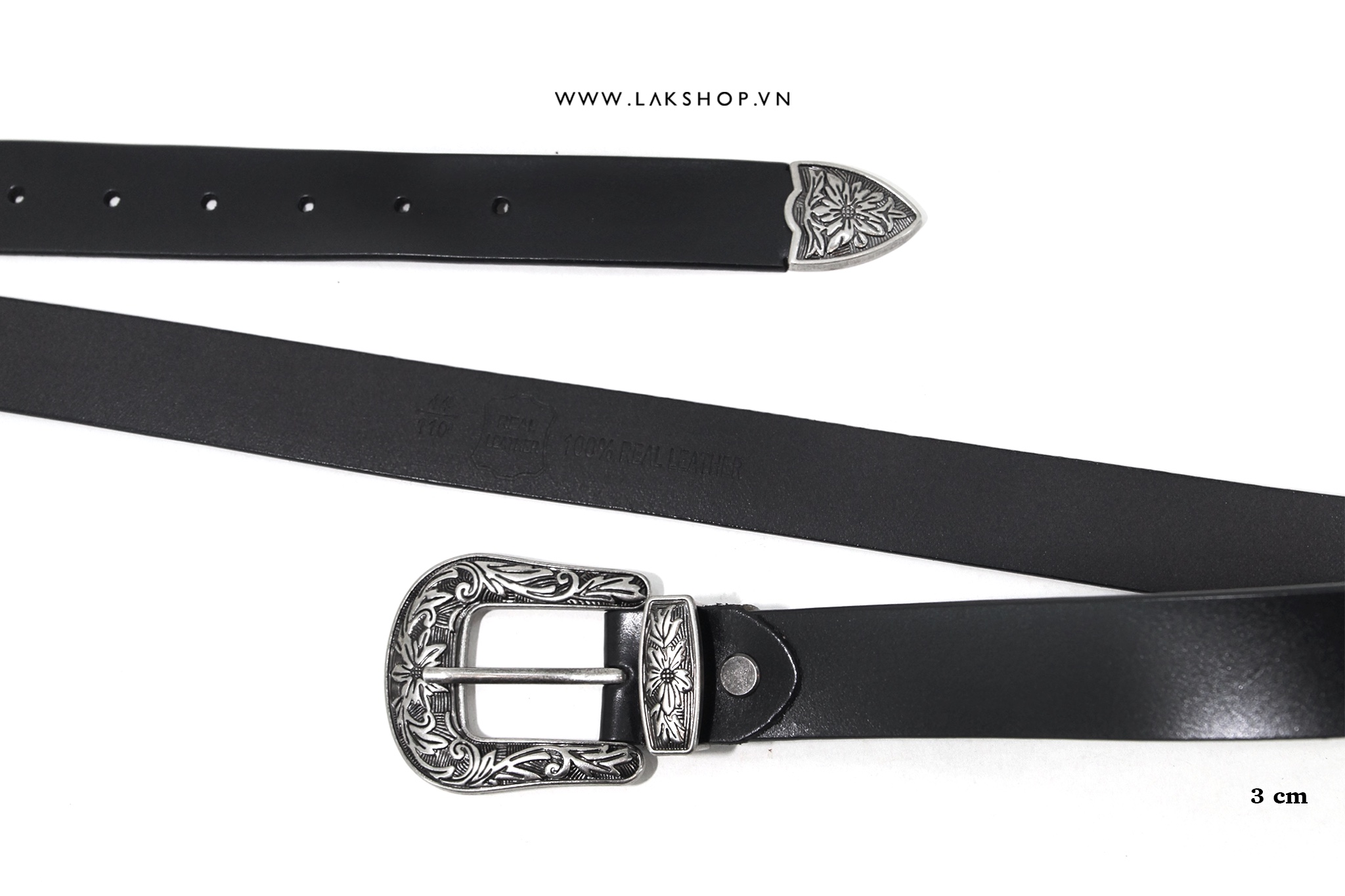 [HOT] Western-inspired Buckled Leather Belt (3cm)