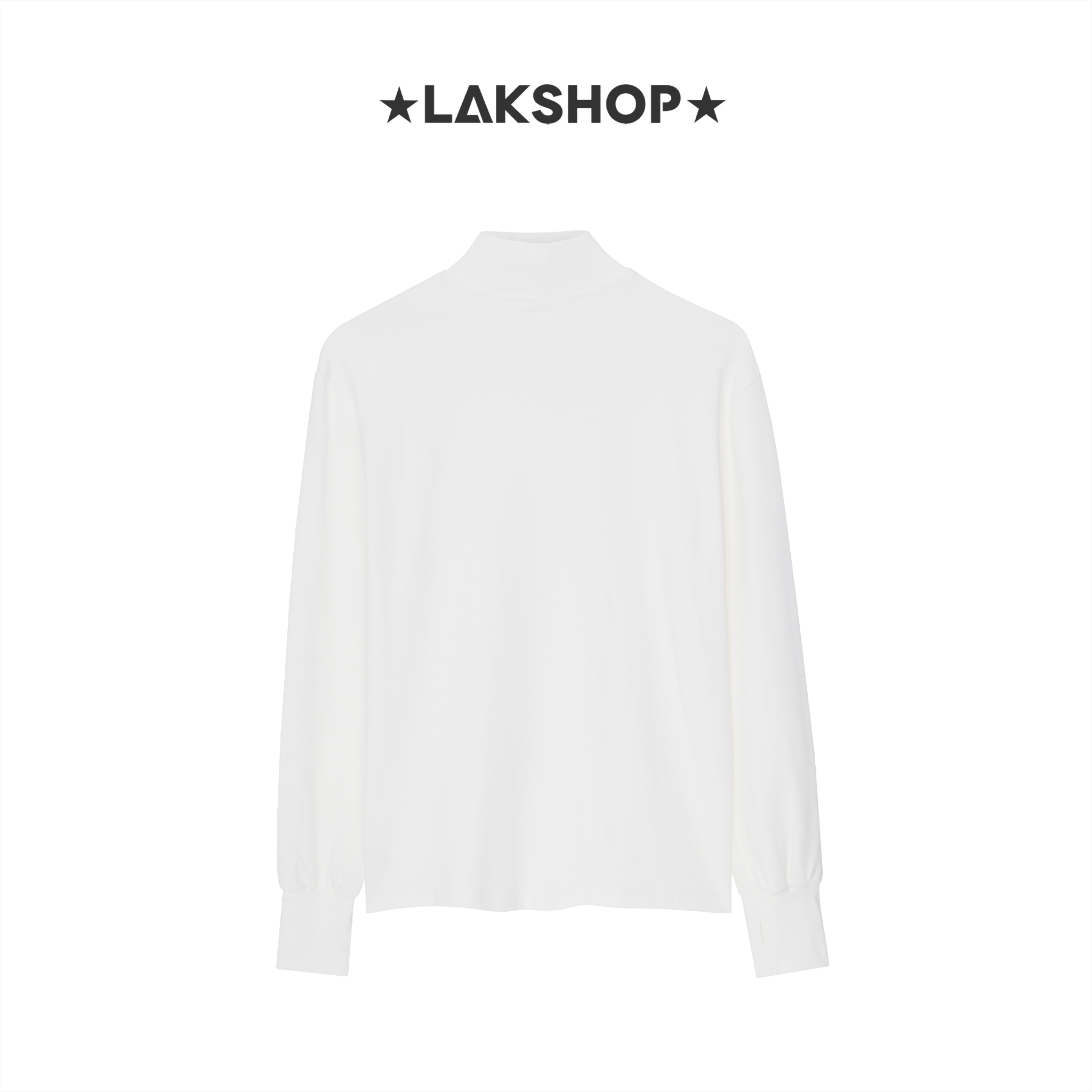 Áo White High-Neck Sweatshirt