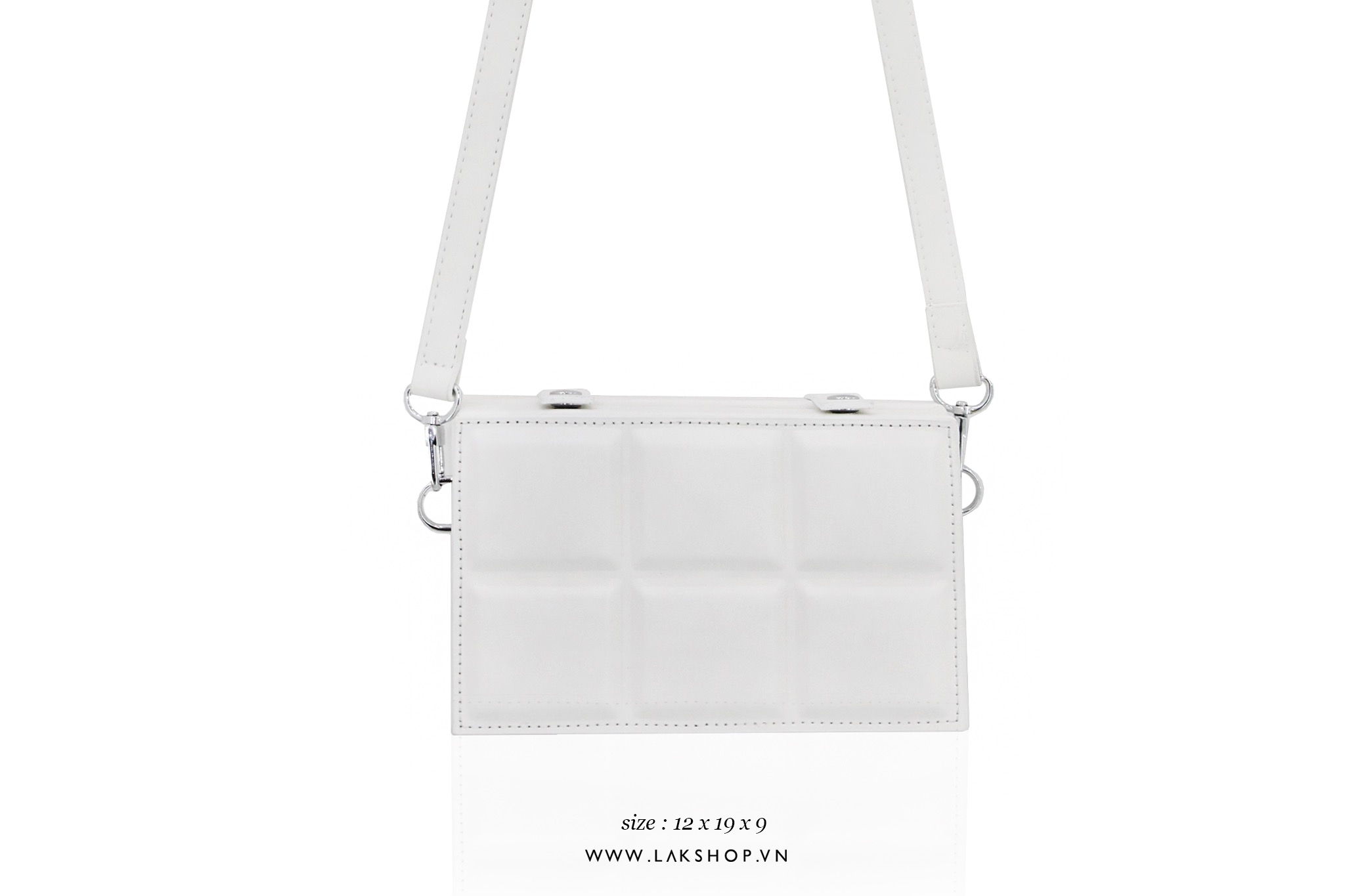 White Quilted Box Bag