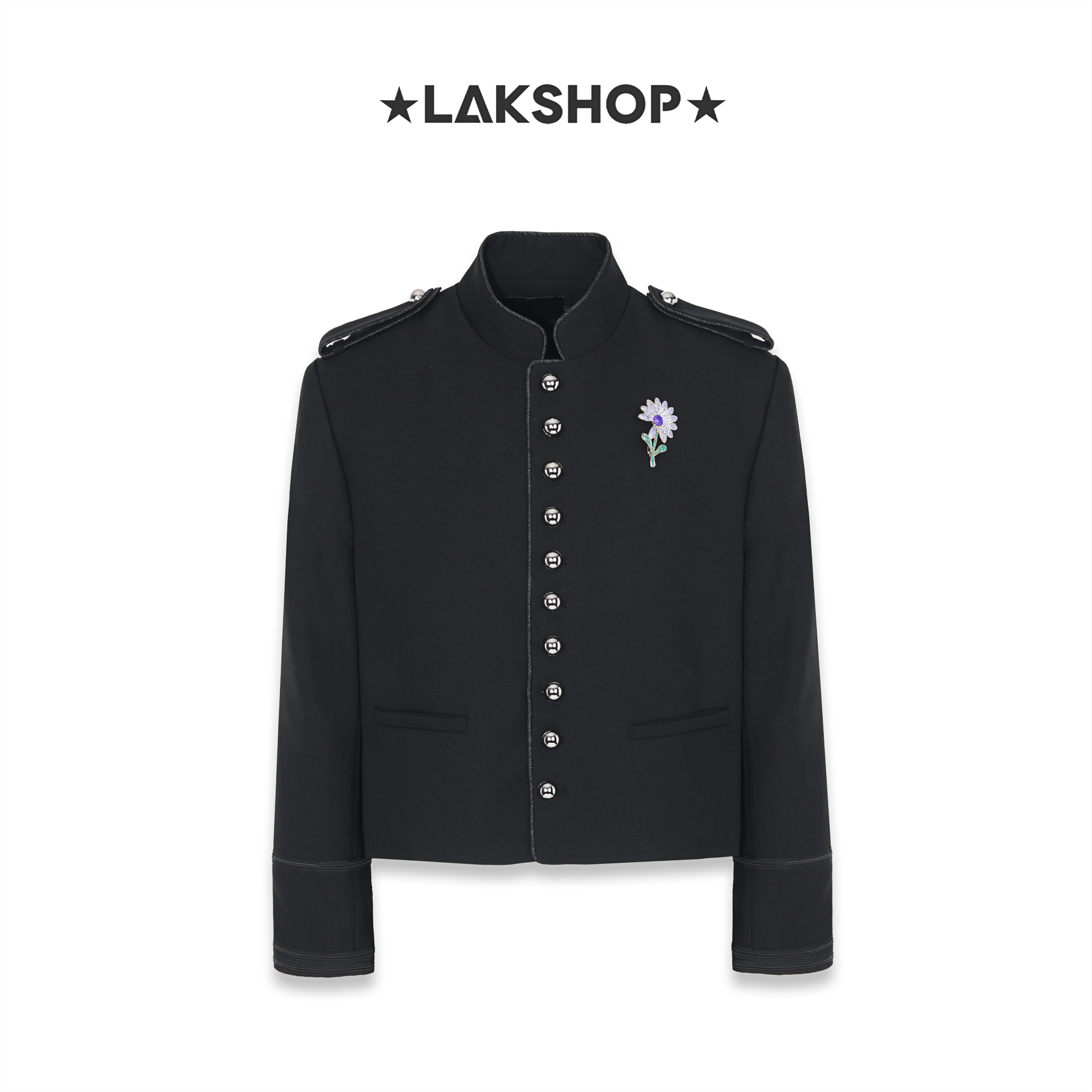 Áo Black Military-inspired Harris Marsina Jacket