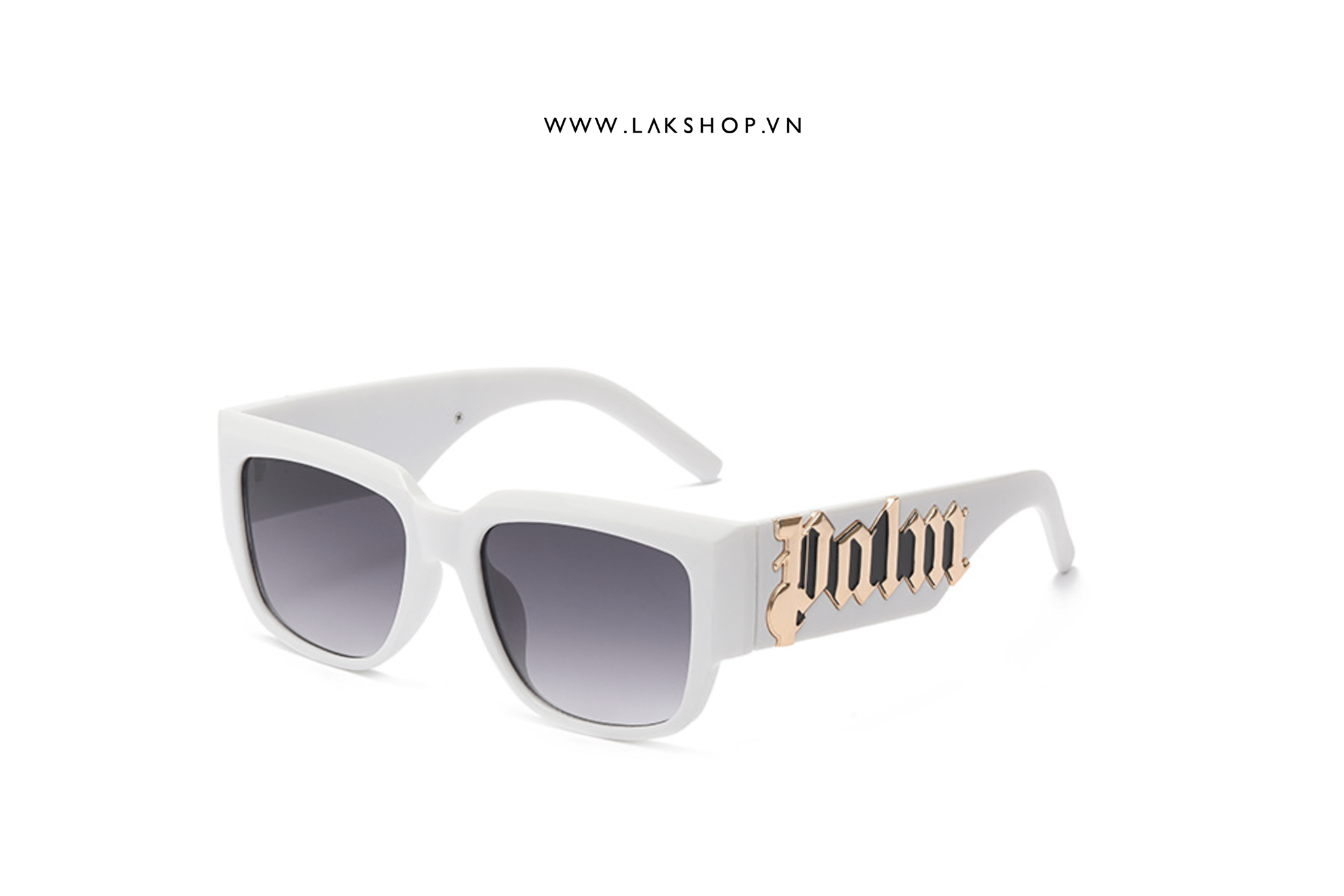 PaIm AngeIs Laguna Square-Frame Sunglasses in White