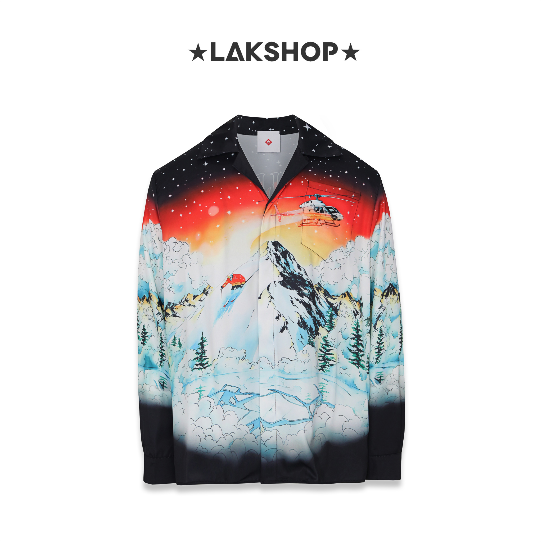 Áo Sơmi Casa Ski Lake Long Sleeve Silk Twill Shirt