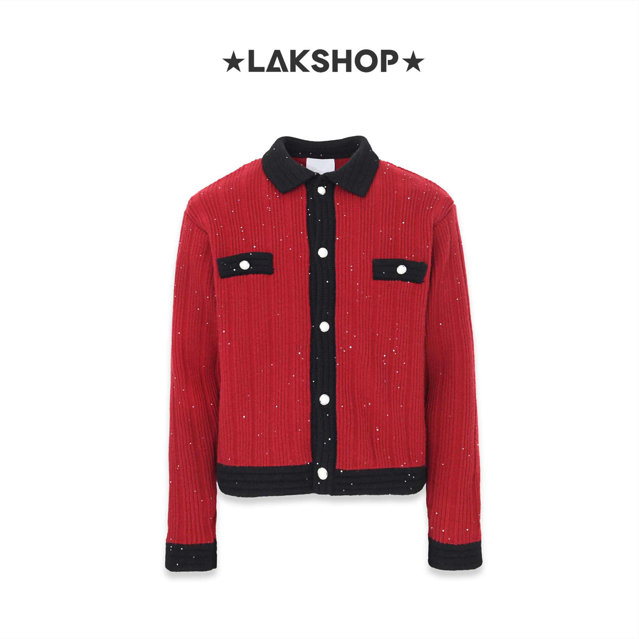 Áo Red Bling Bling Sweater Jacket