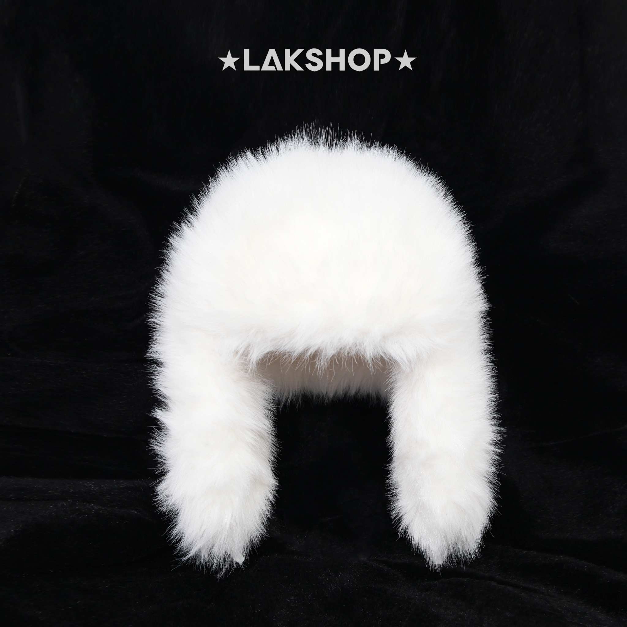 Mũ White Faux Fur Trapper Hat