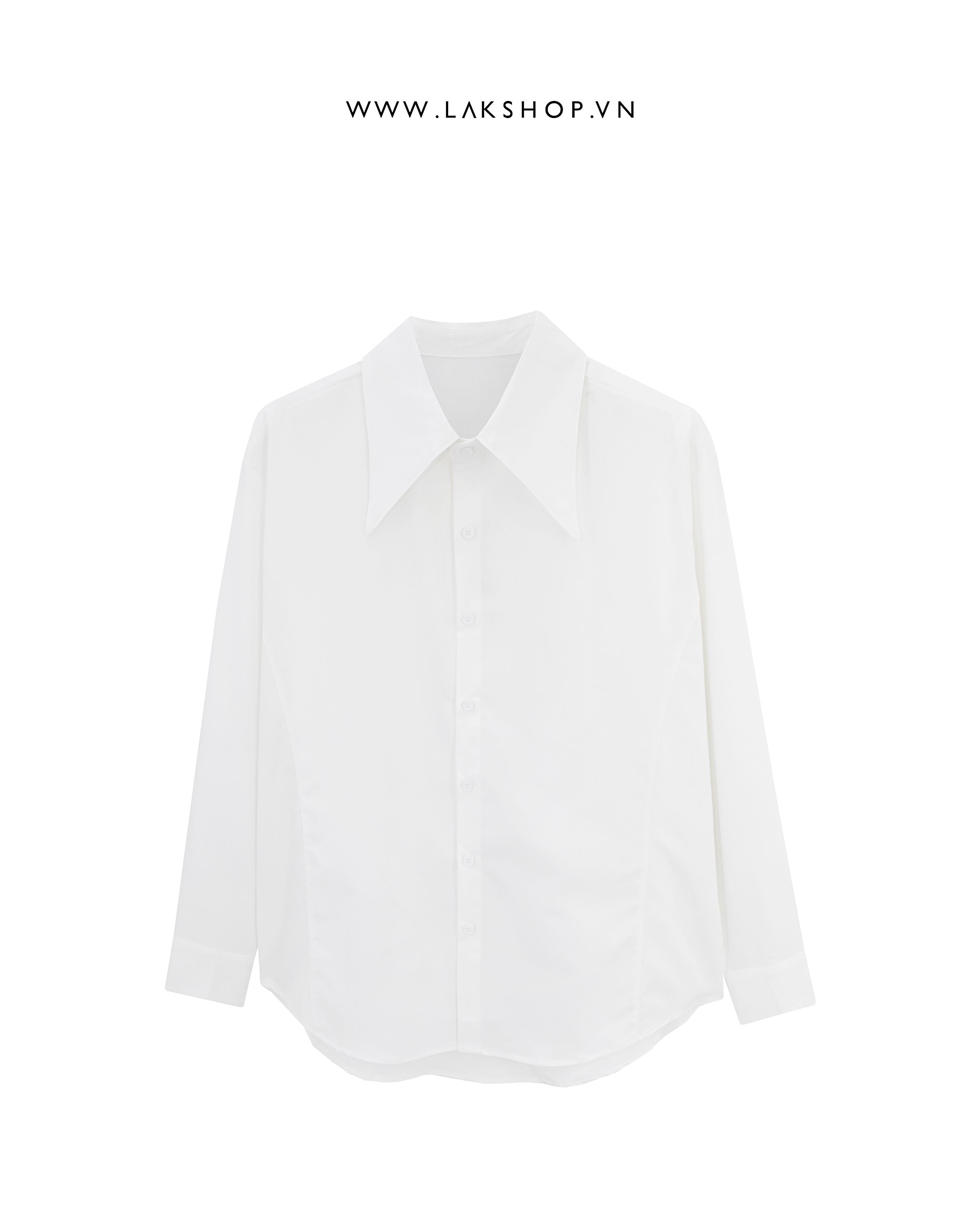 White Shirt with Large Collar