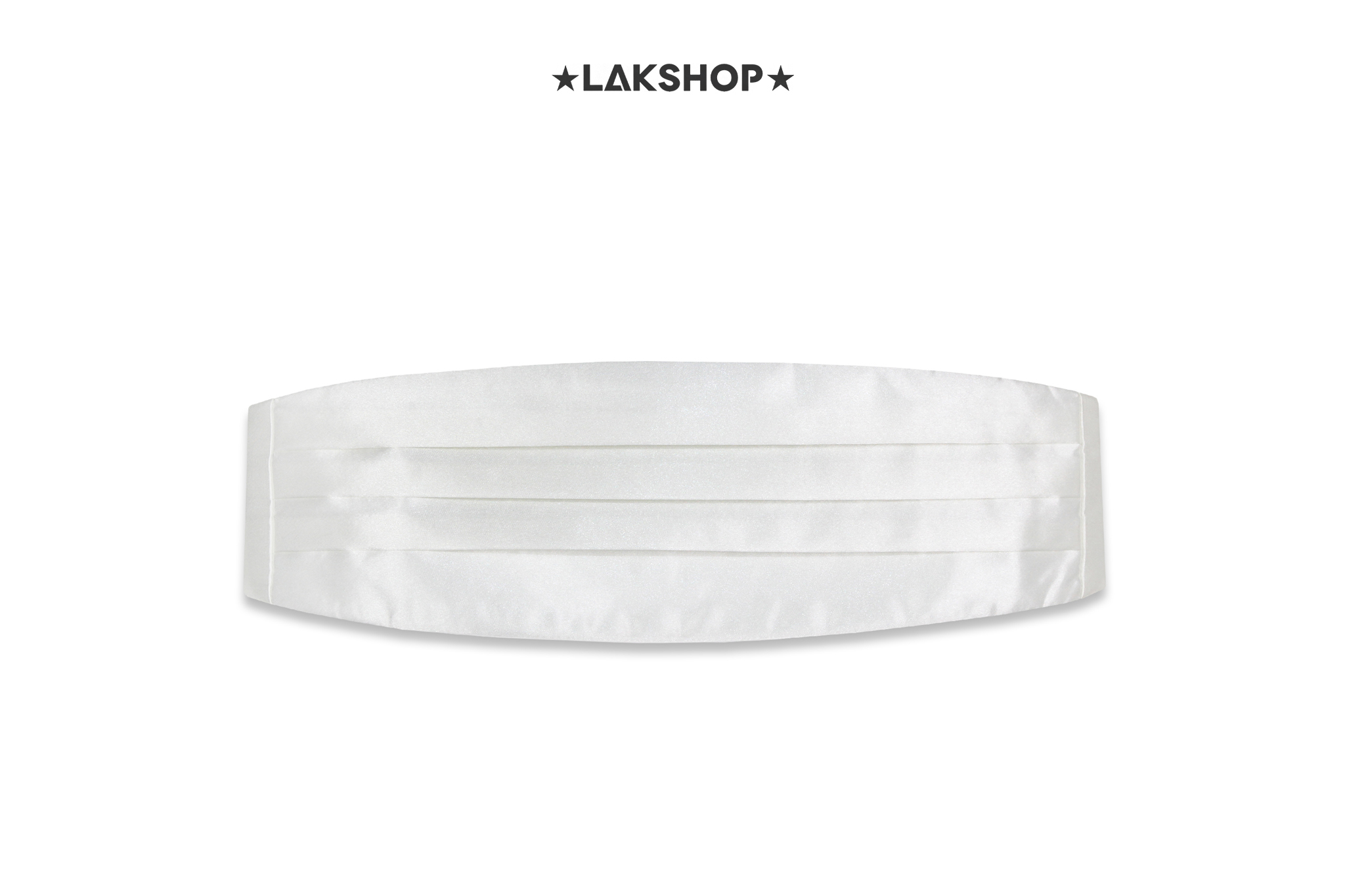 Đai bụng White Satin Tuxedo Cummerbund Belt