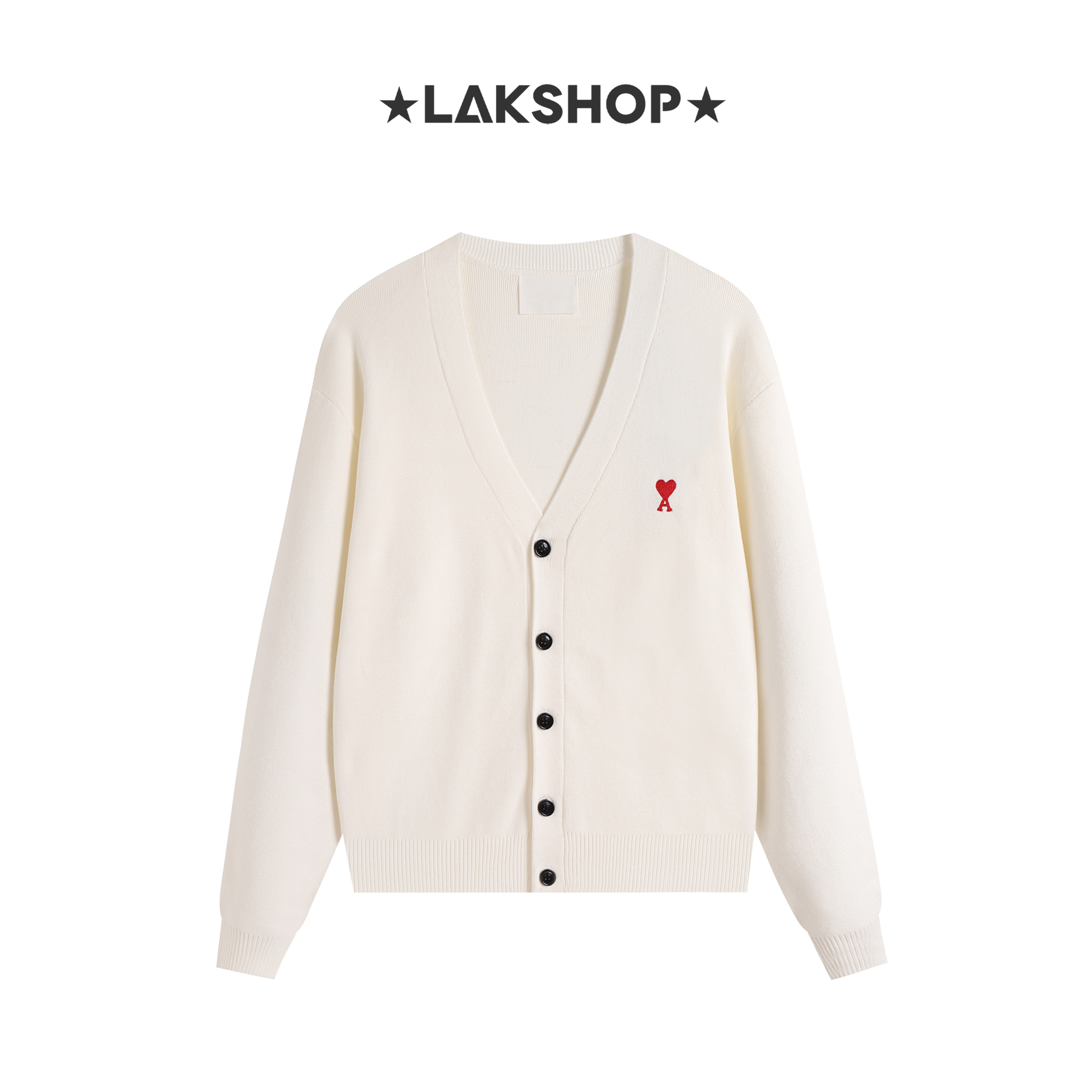 Áo White A Small Heart Logo Cardigan
