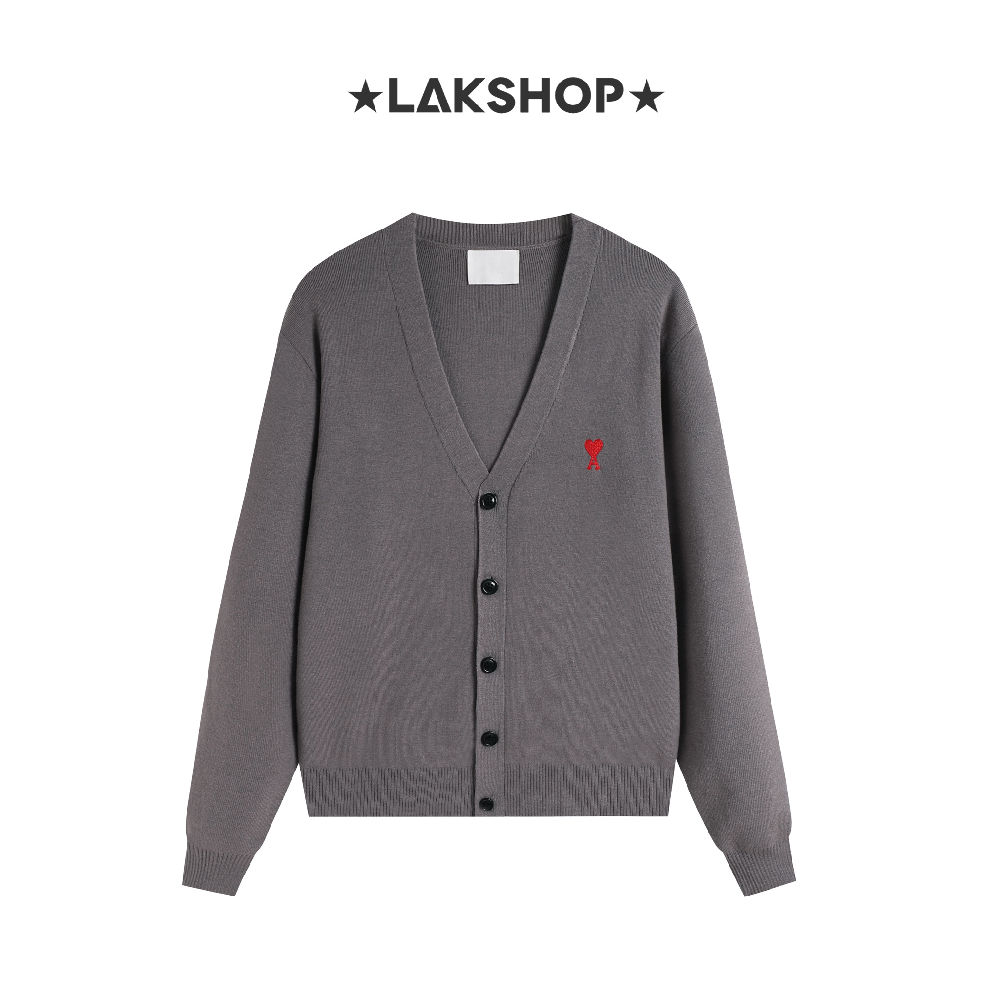 Áo Grey A Small Heart Logo Cardigan