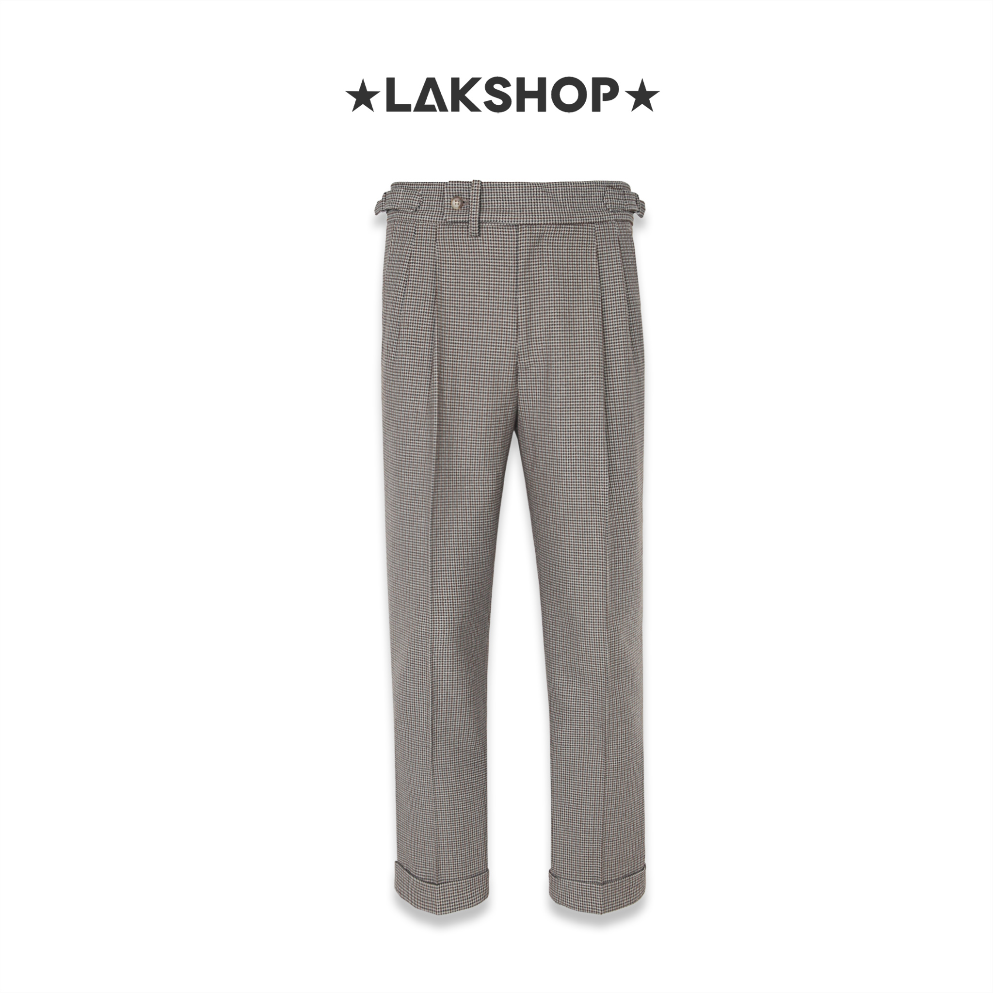 Quần Brown Wool Check Trousers