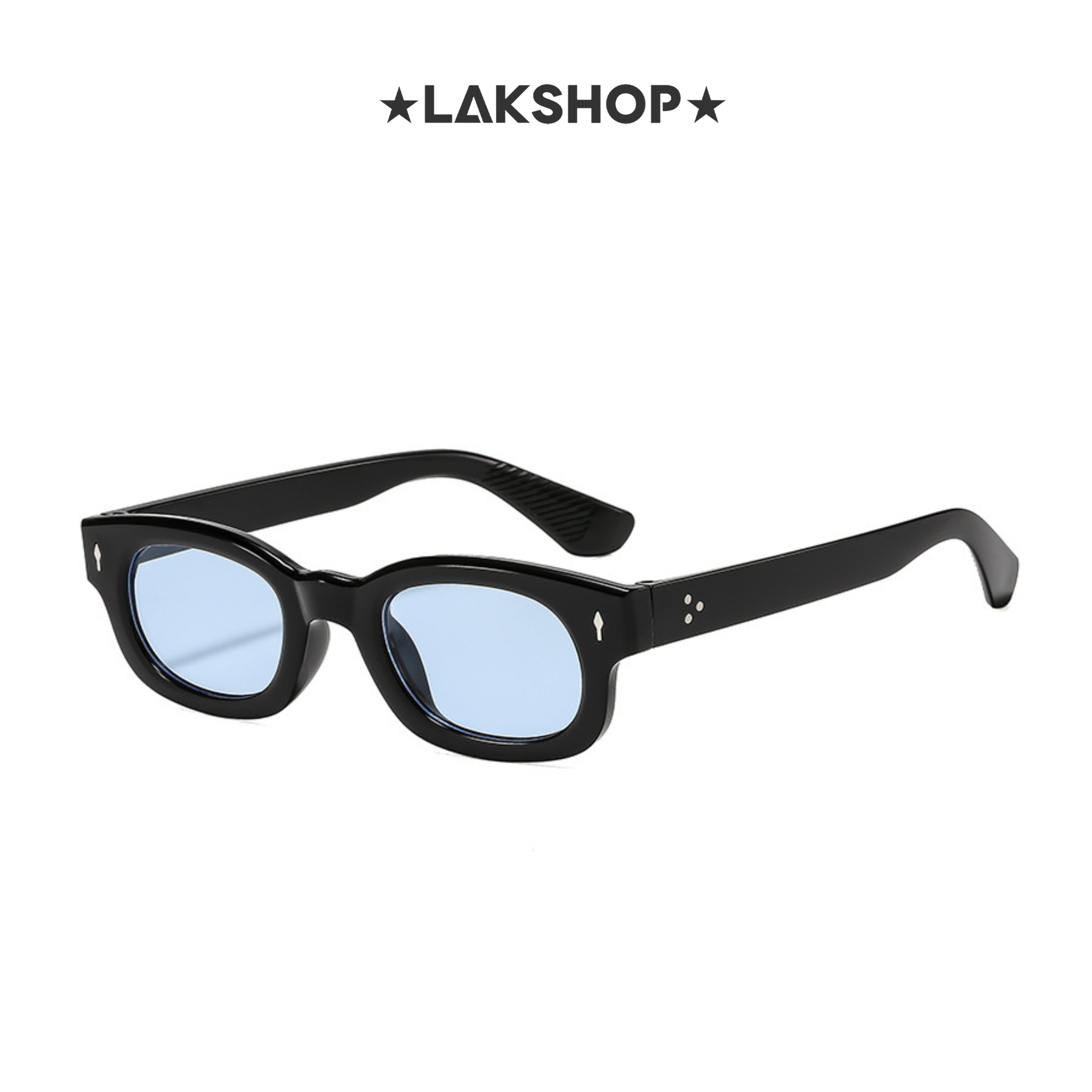 Kính Black Blue Rectangular Shape Sunglasses