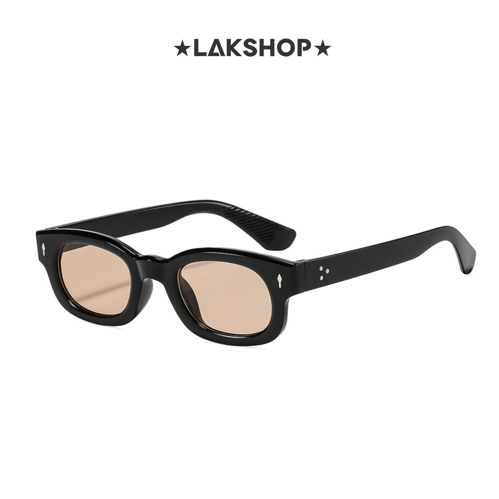 Kính Black Yellow Rectangular Shape Sunglasses