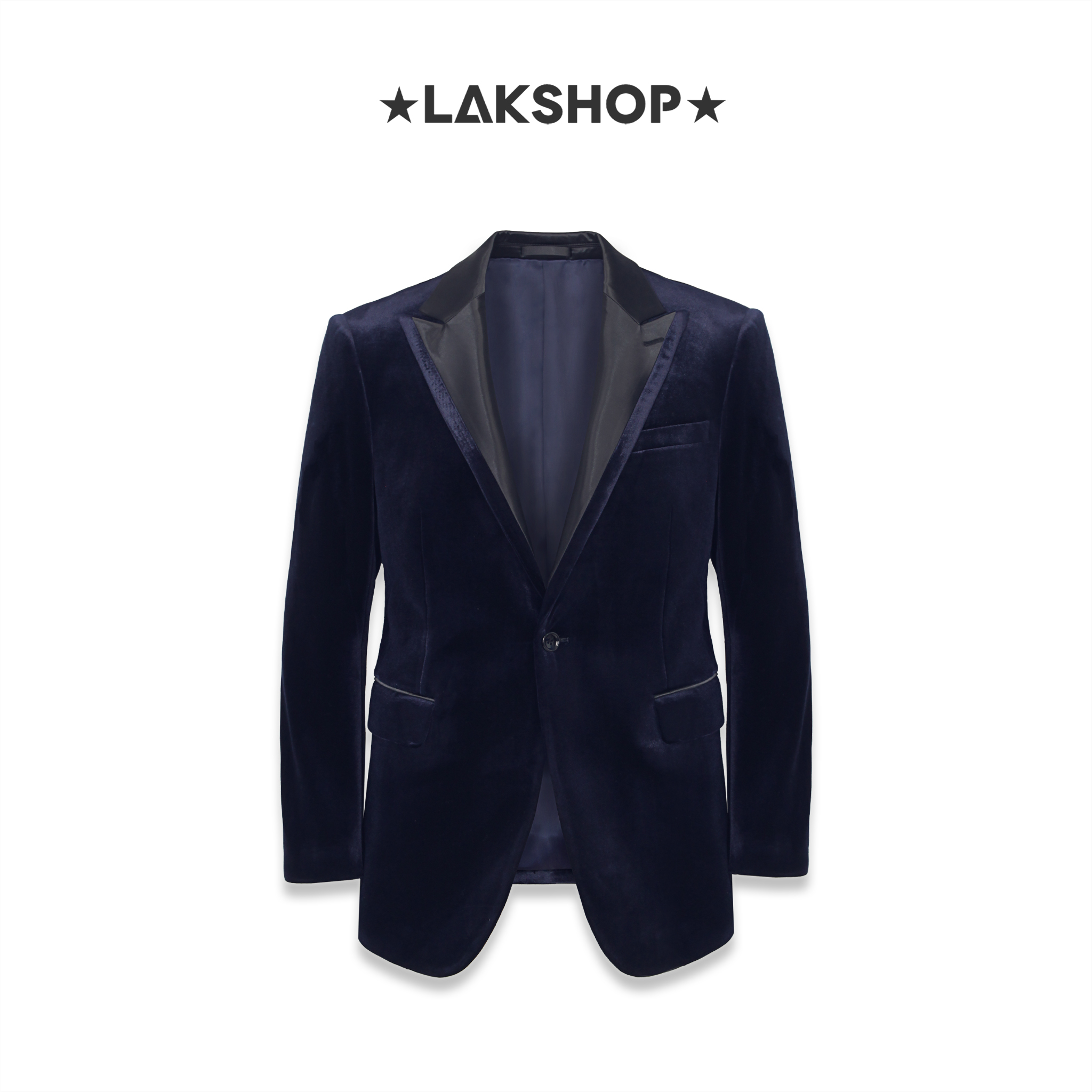 Áo Navy Velvet Blazer