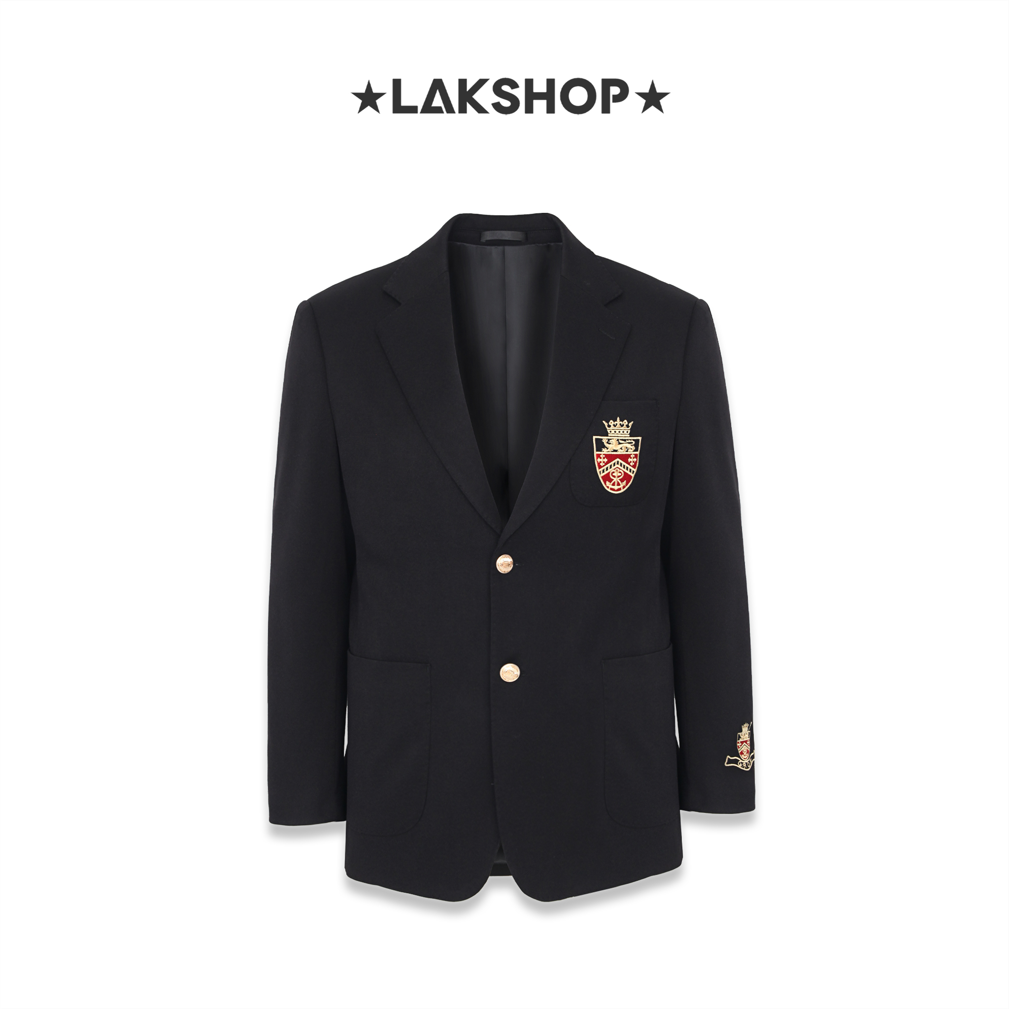 Áo Black School Uniform Blazer Badge